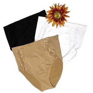 Rhonda Shear Lace Inset Brief Set 3 Pack X LARGE